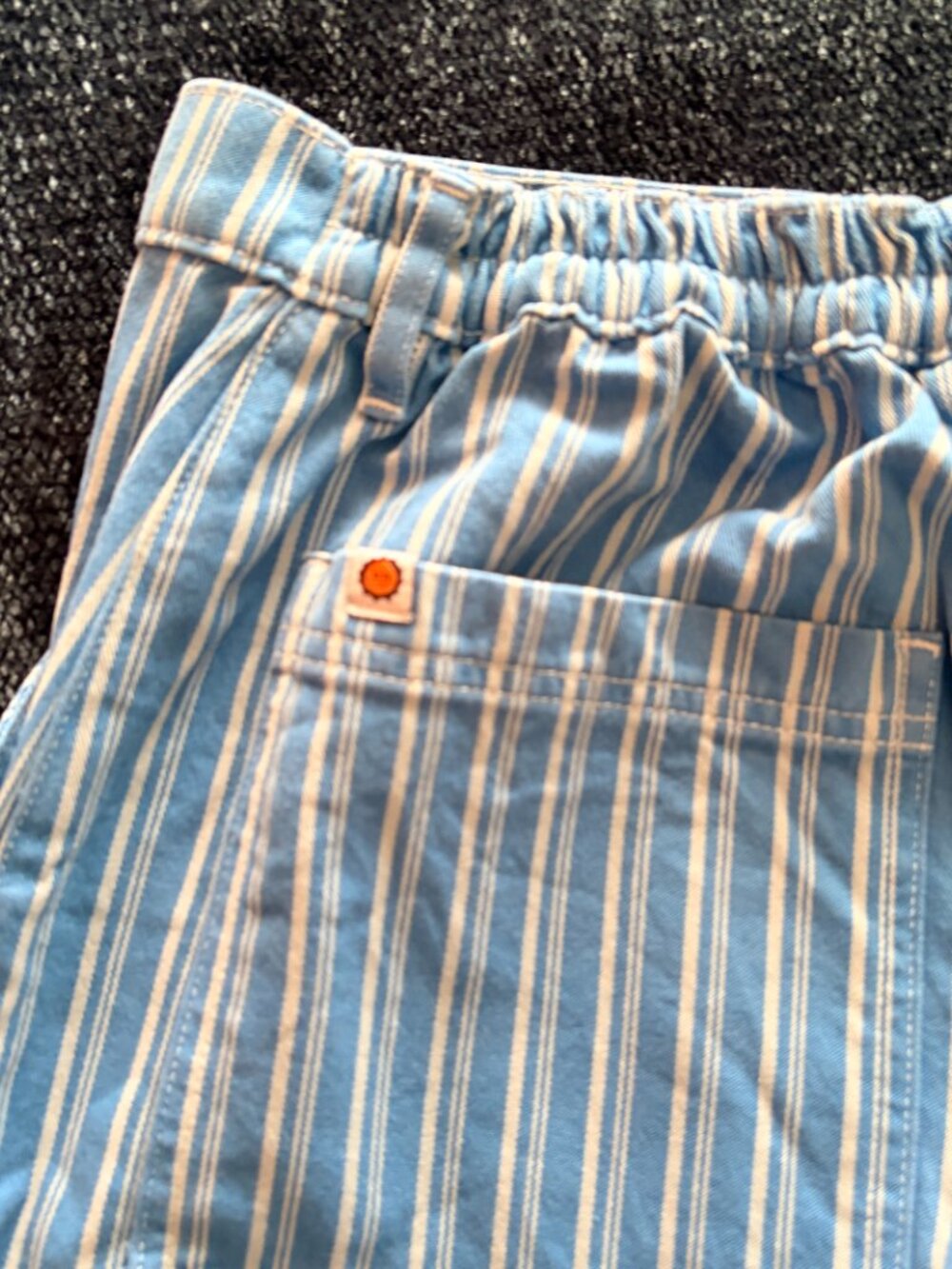 Big Bud Press / Work Pants / Size L / Limited Run Turquoise + White Stripe 💦 🌊 - Picture 9 of 10